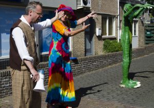 Bart Vermeer, Joyce Wouters and the Green Man Jan Jansen.